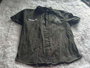 Airwalk Men's Olive Green Short Sleeve Mechanics Work Shirt